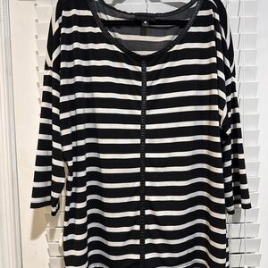 Worthington Black & White Striped Top – Size 3X